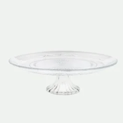 Bandeja con pie cristal relieve*Muy Mucho Sale