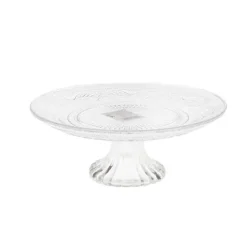 Bandeja con pie cristal relieve*Muy Mucho Discount