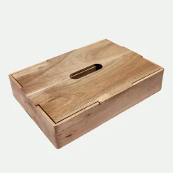 Caja de madera con tapa y 3 compartimentos*Muy Mucho Sale