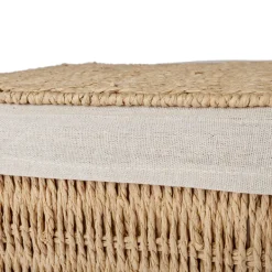 Cesta con tapa y tejido interior*Muy Mucho Clearance