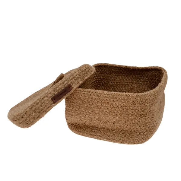 Cesta cuadrada con tapa*Muy Mucho Outlet