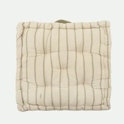 Cojín C/Asa Algodón 40X40X8Cm Cru.*Muy Mucho Sale