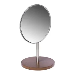 Espejo 3 Aumentos Con Base De Madera 16,5X28Cm Nt.*Muy Mucho New