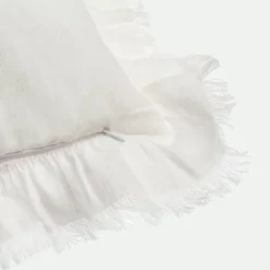 Funda cojín volantes 45x45 cm BL.*Muy Mucho Discount