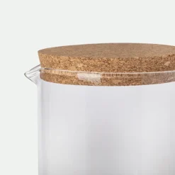 Jarra borosilicato c/tapón corcho*Muy Mucho Discount