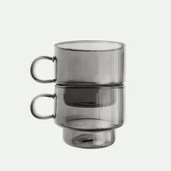 Pack 2 Tazas Apilables 8,6Xx4X8Cm 300Ml Gr.*Muy Mucho Hot