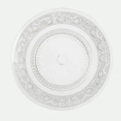 Plato llano cristal relieve*Muy Mucho