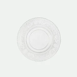 Plato postre cristal relieve*Muy Mucho Outlet