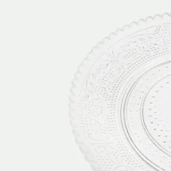 Plato postre cristal relieve*Muy Mucho Hot