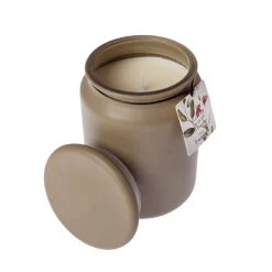 Vaso vela grande flores*Muy Mucho Discount