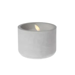 Vela led base cemento mediana*Muy Mucho Sale